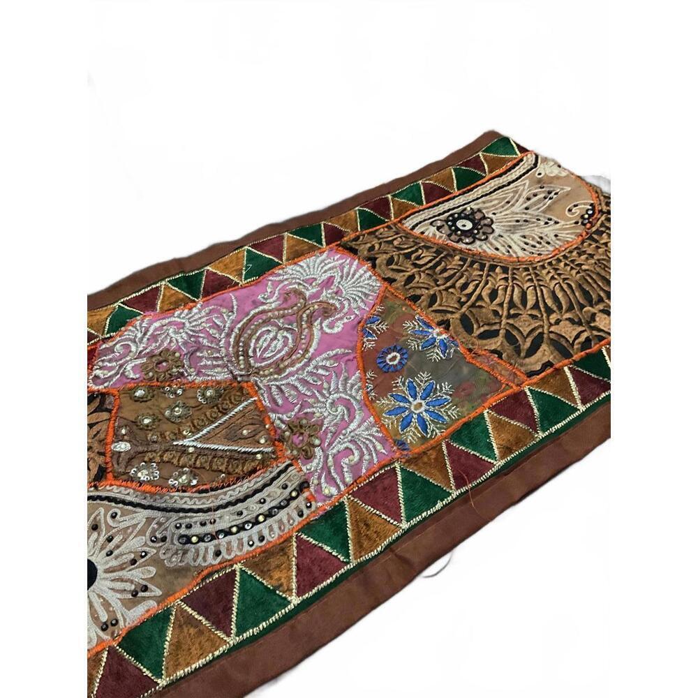 Colorful Embroidered Patchwork Sequined Table Runner - Picture 4 of 9